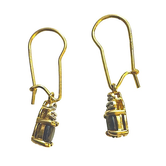 Ross-Simons | Sapphire & Diamond Gold Vermeil Earrings - Picture 7 of 13